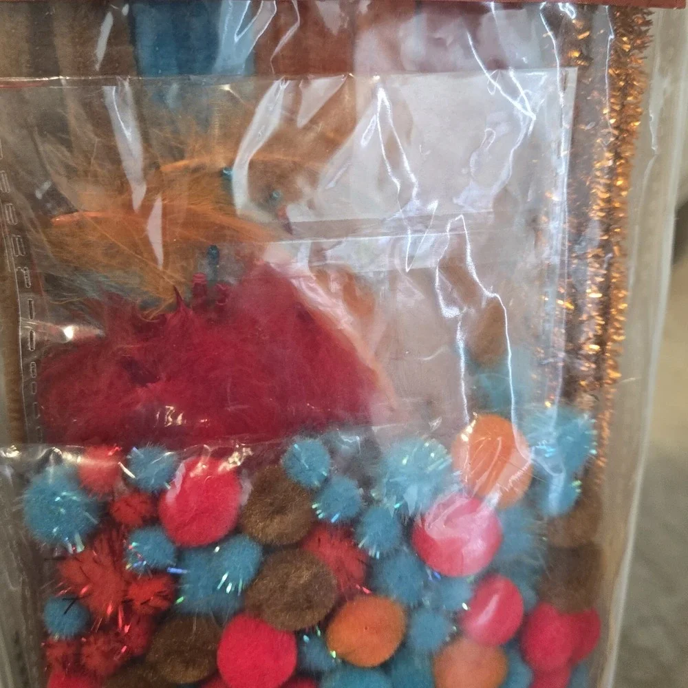 2 Creatology Fall Craft Value Pack Feathers Pom Poms Wiggle Eyes Chenille Stems